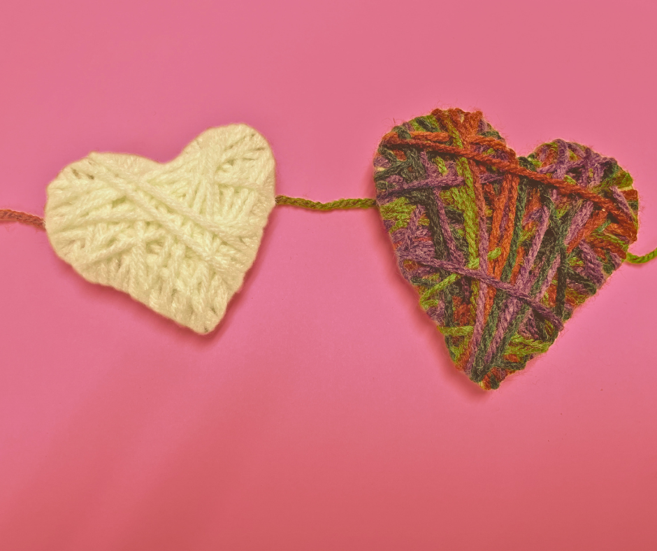 Yarn Heart Garland Missouri River Regional Library